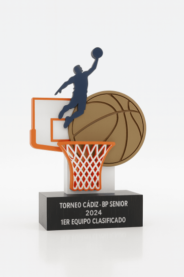 trophy basketball 3d customed