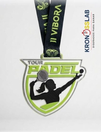 medalla padel personalizada vibora