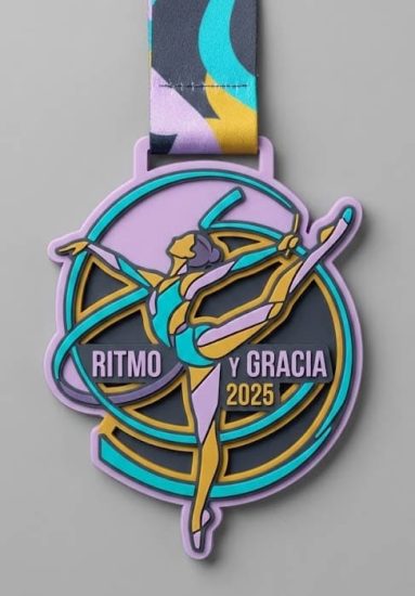 medalla personalizada gimnasia ritmica